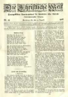 Die Christliche Welt: evangelisches Gemeindeblatt für Gebildete aller Stände. 1908.08.27 Jg.22 Nr.35