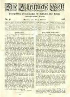 Die Christliche Welt: evangelisches Gemeindeblatt für Gebildete aller Stände. 1908.10.15 Jg.22 Nr.42