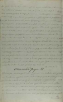 List papieża Aleksandra VI do kr&oacute;la Jana Olbrachta, Rzym 15.11.1496