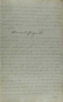 List papieża Aleksandra VI do króla Jana Olbrachta, Rzym 12.11.1498