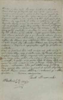 List Jacka Mieroszewskiego do Senatu, Kraków 19.06.1837