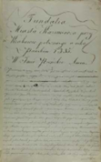 Fundatia miasta Kazimierza przy Krakowie położonego w roku pańskim 1335