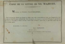 Dekret Napoleona i list do Krasińskiego, Fontainebleau 14.04.1814