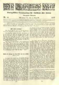 Die Christliche Welt: evangelisches Gemeindeblatt für Gebildete aller Stände. 1906.08.23 Jg.20 Nr.34