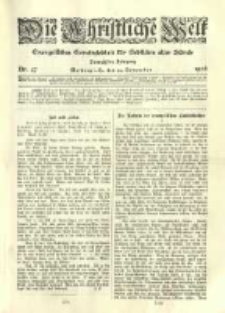 Die Christliche Welt: evangelisches Gemeindeblatt für Gebildete aller Stände. 1906.11.22 Jg.20 Nr.47