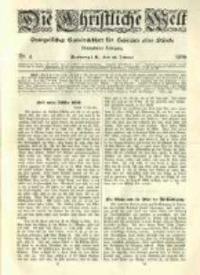 Die Christliche Welt: evangelisches Gemeindeblatt f&uuml;r Gebildete aller St&auml;nde. 1905.01.26 Jg.19 Nr.4