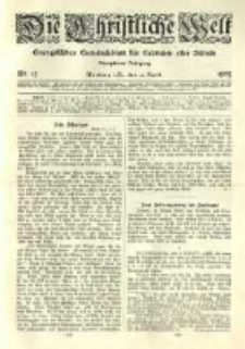 Die Christliche Welt: evangelisches Gemeindeblatt f&uuml;r Gebildete aller St&auml;nde. 1905.04.13 Jg.19 Nr.15