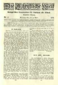 Die Christliche Welt: evangelisches Gemeindeblatt f&uuml;r Gebildete aller St&auml;nde. 1905.04.27 Jg.19 Nr.17
