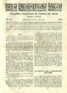 Die Christliche Welt: evangelisches Gemeindeblatt f&uuml;r Gebildete aller St&auml;nde. 1905.08.31 Jg.19 Nr.35