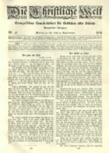 Die Christliche Welt: evangelisches Gemeindeblatt f&uuml;r Gebildete aller St&auml;nde. 1905.09.14 Jg.19 Nr.37