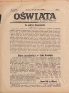 Oświata: bezpłatny dodatek tygodniowy do "Gazety Polskiej" 1938.02.13 R.26 Nr7