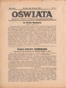 Oświata: bezpłatny dodatek tygodniowy do "Gazety Polskiej" 1938.02.20 R.26 Nr8