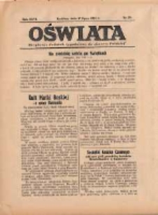 Oświata: bezpłatny dodatek tygodniowy do "Gazety Polskiej" 1938.07.17 R.26 Nr29