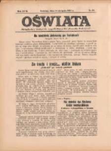 Oświata: bezpłatny dodatek tygodniowy do "Gazety Polskiej" 1938.08.21 R.26 Nr34