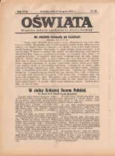Oświata: bezpłatny dodatek tygodniowy do "Gazety Polskiej" 1938.08.28 R.26 Nr35