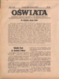 Oświata: bezpłatny dodatek tygodniowy do "Gazety Polskiej" 1939.03.12 R.27 Nr10
