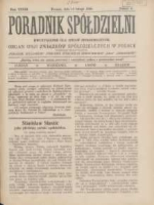 Poradnik Spółdzielni: dwutygodnik dla spraw spółdzielczych: organ Unji Związków Spółdzielczych w Polsce 1926.02.15 R.33 Nr 4