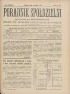 Poradnik Spółdzielni: dwutygodnik dla spraw spółdzielczych: organ Unji Związków Spółdzielczych w Polsce 1926.05.15 R.33 Nr10