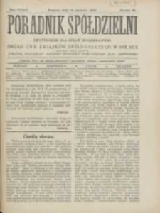 Poradnik Spółdzielni: dwutygodnik dla spraw spółdzielczych: organ Unji Związków Spółdzielczych w Polsce 1926.08.15 R.33 Nr16
