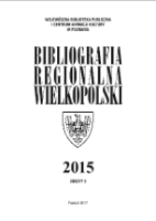 Bibliografia Regionalna Wielkopolski: 2015 Nr2