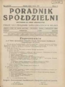 Poradnik Spółdzielni: dwutygodnik dla spraw spółdzielczych: organ Unji Związków Spółdzielczych w Polsce 1931.05.01 R.38 Nr9