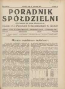 Poradnik Spółdzielni: dwutygodnik dla spraw spółdzielczych: organ Unji Związków Spółdzielczych w Polsce 1932.04.15 R.39 Nr8