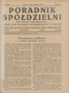 Poradnik Spółdzielni: dwutygodnik dla spraw spółdzielczych: organ Unji Związków Spółdzielczych w Polsce 1932.08.01 R.39 Nr15