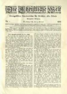 Die Christliche Welt: evangelisches Gemeindeblatt f&uuml;r Gebildete aller St&auml;nde. 1905.01.05 Jg.19 Nr.1