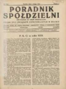 Poradnik Spółdzielni: dwutygodnik dla spraw spółdzielczych: organ Unji Związków Spółdzielczych w Polsce 1934.02.01 R.41 Nr3