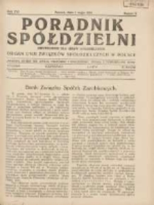 Poradnik Spółdzielni: dwutygodnik dla spraw spółdzielczych: organ Unji Związków Spółdzielczych w Polsce 1934.05.01 R.41 Nr9