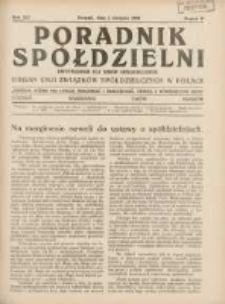 Poradnik Spółdzielni: dwutygodnik dla spraw spółdzielczych: organ Unji Związków Spółdzielczych w Polsce 1934.08.01 R.41 Nr15
