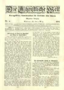 Die Christliche Welt: evangelisches Gemeindeblatt für Gebildete aller Stände. 1904.03.03 Jg.18 Nr.10
