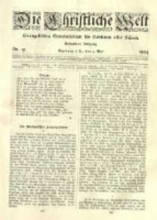 Die Christliche Welt: evangelisches Gemeindeblatt für Gebildete aller Stände. 1904.05.05 Jg.18 Nr.19