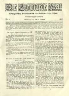 Die Christliche Welt: evangelisches Gemeindeblatt für Gebildete aller Stände. 1910.01.06 Jg.24 Nr.1