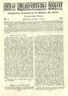 Die Christliche Welt: evangelisches Gemeindeblatt für Gebildete aller Stände. 1910.01.13 Jg.24 Nr.2