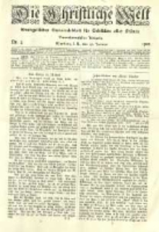 Die Christliche Welt: evangelisches Gemeindeblatt für Gebildete aller Stände. 1910.01.27 Jg.24 Nr.4