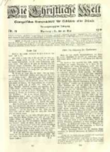 Die Christliche Welt: evangelisches Gemeindeblatt für Gebildete aller Stände. 1910.05.26 Jg.24 Nr.21