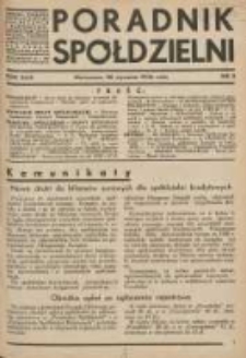 Poradnik Spółdzielni: organ Związku Spółdzielni Rolniczych i Zarobkowo-Gospodarczych Rzczpl.Polskiej: dwutygodnik dla spraw spółdzielczych 1936.01.20 R.43 Nr2