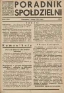 Poradnik Spółdzielni: organ Związku Spółdzielni Rolniczych i Zarobkowo-Gospodarczych Rzczpl.Polskiej: dwutygodnik dla spraw spółdzielczych 1936.02.05 R.43 Nr3