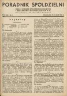 Poradnik Spółdzielni: organ Związku Spółdzielni Rolniczych i Zarobkowo-Gospodarczych R.P. 1936.05.05 R.43 Nr9