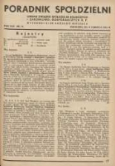 Poradnik Spółdzielni: organ Związku Spółdzielni Rolniczych i Zarobkowo-Gospodarczych R.P. 1936.06.05 R.43 Nr11