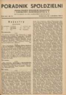 Poradnik Spółdzielni: organ Związku Spółdzielni Rolniczych i Zarobkowo-Gospodarczych R.P. 1936.09.05 R.43 Nr17