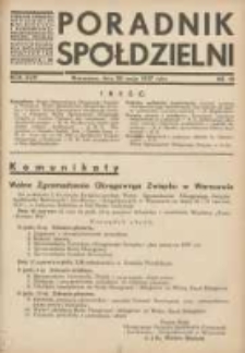 Poradnik Spółdzielni: organ Związku Spółdzielni Rolniczych i Zarobkowo-Gospodarczych Rzczpl.Polskiej: dwutygodnik dla spółdzielni kredytowych 1937.05.20 R.44 Nr10
