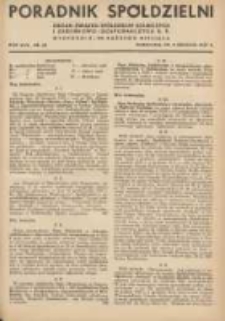Poradnik Spółdzielni: organ Związku Spółdzielni Rolniczych i Zarobkowo-Gospodarczych R.P. 1937.12.05 R.44 Nr23
