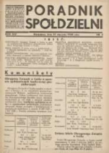 Poradnik Spółdzielni: organ Związku Spółdzielni Rolniczych i Zarobkowo-Gospodarczych Rzczpl.Polskiej: dwutygodnik dla spółdzielni kredytowych 1938.01.20 R.45 Nr2