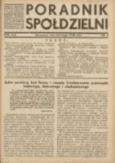 Poradnik Spółdzielni: organ Związku Spółdzielni Rolniczych i Zarobkowo-Gospodarczych Rzczpl.Polskiej: dwutygodnik dla spółdzielni kredytowych 1938.02.20 R.45 Nr4