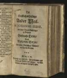 Musica oder Erlustigungs-Kunst der Heiligen Gottes auff Erden in Singen bestehende Gott zu Ehren in drey Theile verfasset, zum Gebrauche der reformiten Versammlung zur Lissaw, und &uuml;brigen Gemeinen der l&ouml;blichen Unit&auml;t. T. 2. M. Johannis Hussi und seiner treuen Nachfolger in B&ouml;hmen geistreiche Lieder durch Michael Weis und andere and&auml;chtige M&auml;nner ins deutsche &uuml;bersetzet