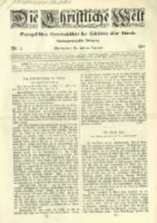 Die Christliche Welt: evangelisches Gemeindeblatt für Gebildete aller Stände. 1911.01.12 Jg.25 Nr.2