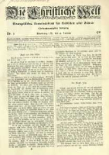 Die Christliche Welt: evangelisches Gemeindeblatt für Gebildete aller Stände. 1911.01.19 Jg.25 Nr.3
