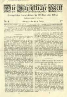 Die Christliche Welt: evangelisches Gemeindeblatt für Gebildete aller Stände. 1911.01.26 Jg.25 Nr.4